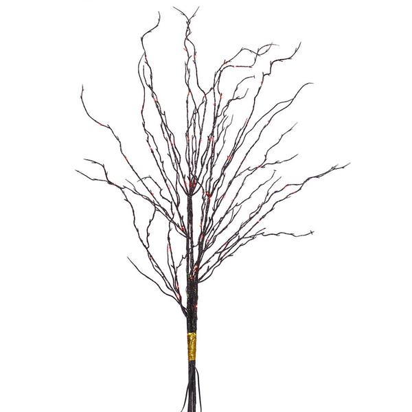 36" Artificial Black Twig Electric Micro LED Lighted Branch (60 Orange Lights)
