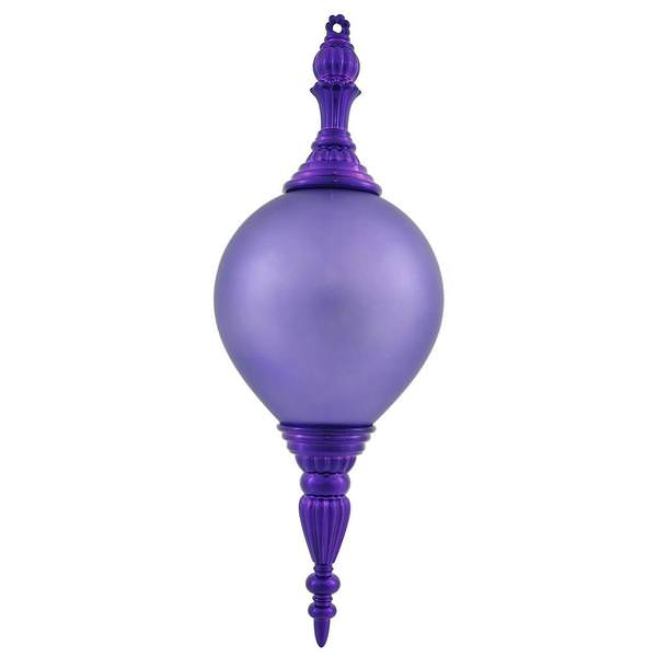 21" Purple Shiny Matte Finial Ornaments