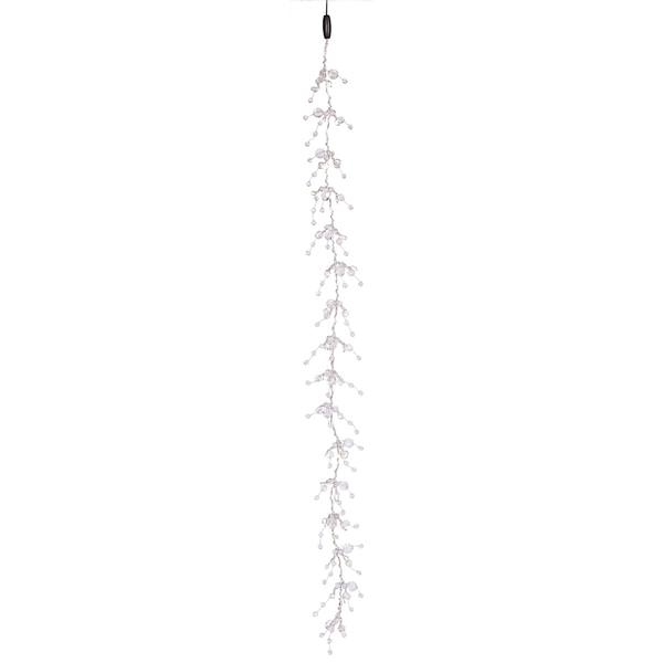 48 Light - 3.75' Warm White Jewel Beaded Micro LED Garland