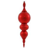 Vickerman 30" Red Shiny Finial Ornament
