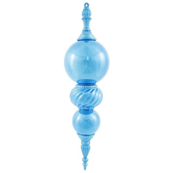 30" Turquoise Shiny Hanging Finial Ornaments