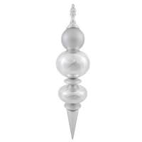 Vickerman 36" Silver Shiny Matte Finial Ornament