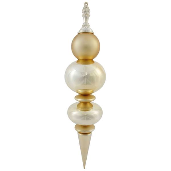 36" Gold Shiny Matte Finial Ornament