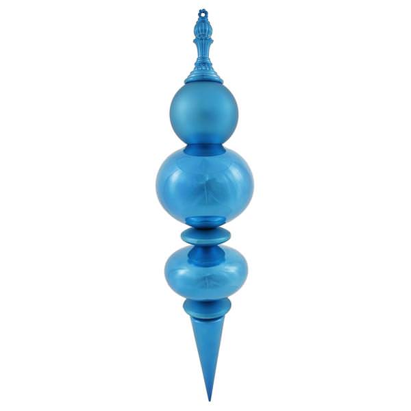 36" Turquoise Shiny Matte Finial Ornament