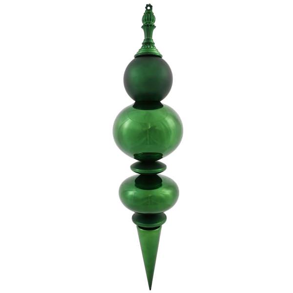 36" Emerald Shiny Matte Finial Ornament