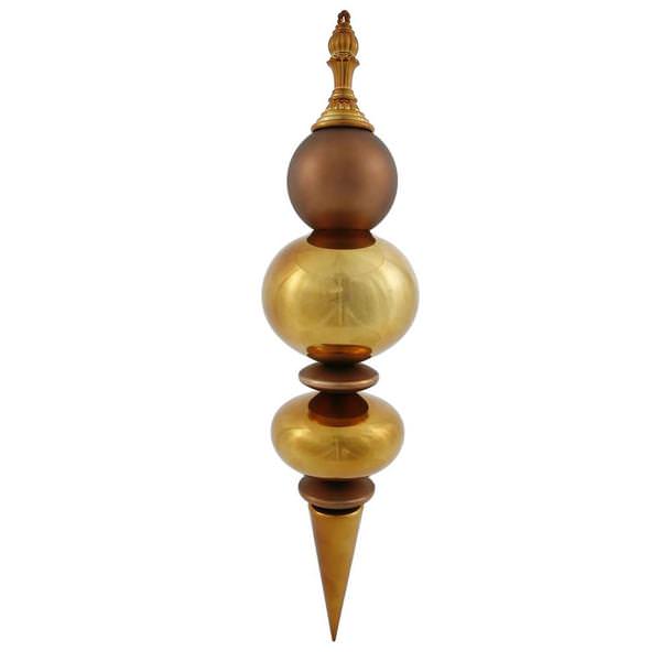 36" Mocha Matte/Shiny Hanging Finial Ornament