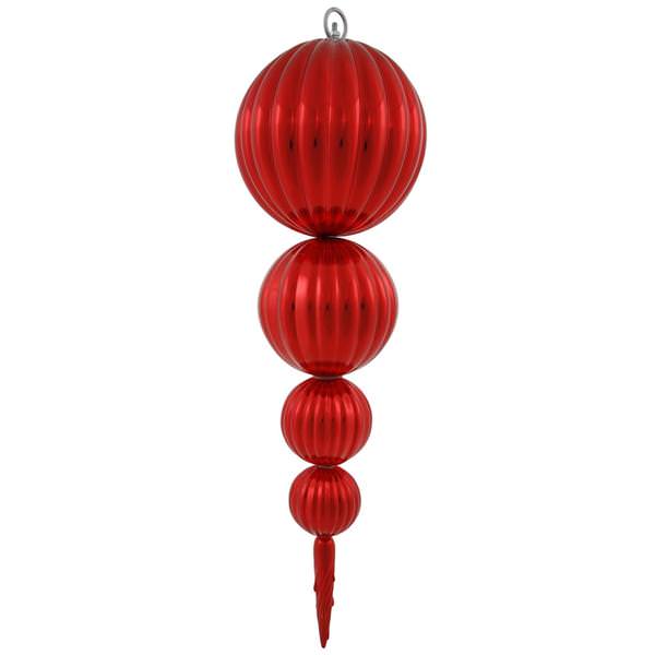 26" Red Shiny Ball Finial Ornament