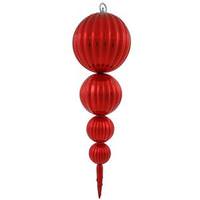 Vickerman 26" Red Shiny Ball Finial Ornament