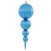 Vickerman 26" Turquoise Shiny Ball Finial Ornament