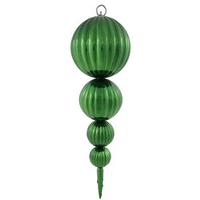 Vickerman 26" Emerald Shiny Ball Finial Ornament