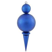 Vickerman 26" Blue Matte Gloss Ball Finial Ornament