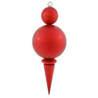 Vickerman 26" Red Matte Gloss Ball Finial Ornament