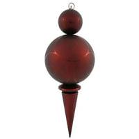 Vickerman 26" Burgundy Matte Gloss Ball Finial Ornament