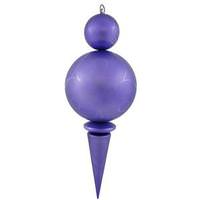 Vickerman 26" Purple Matte Gloss Ball Finial Ornament