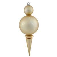 Vickerman 26" Gold Matte Gloss Ball Finial Ornament