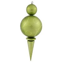 Vickerman 26" Lime Matte Gloss Ball Finial Ornament