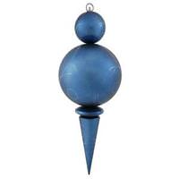 Vickerman 26" Sea Blue Matte/Gloss Hanging Ball Finial Ornament