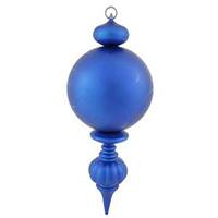 Vickerman 21" Blue Matte Gloss Ball Finial Ornament