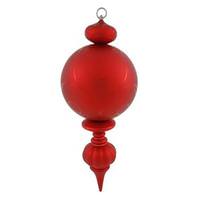 Vickerman 21" Red Matte Gloss Ball Finial Ornament