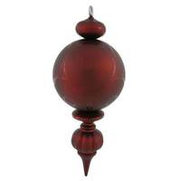 Vickerman 21" Burgundy Matte/Gloss Hanging Ball Finial Ornament