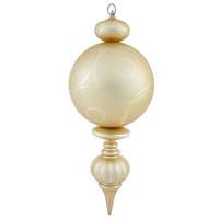 Vickerman 21" Gold Matte Gloss Ball Finial Ornament