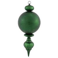 Vickerman 21" Emerald Matte/Gloss Hanging Ball Finial Ornament