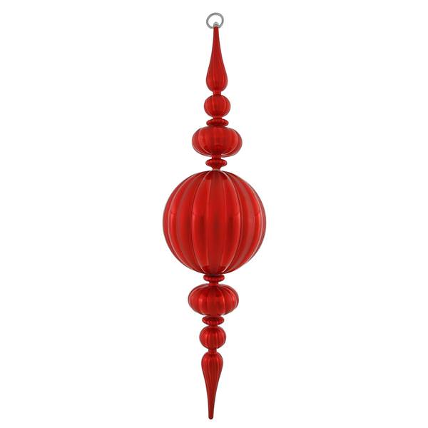 31" Red Matte Gloss Finial Ornament