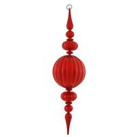 Vickerman 31" Red Matte Gloss Finial Ornament
