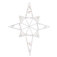 Vickerman 39" x 30" Star Bethlehem C7 Window Decor Wire Silhouette