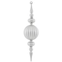 Vickerman 31" Silver Matte Gloss Finial Ornament