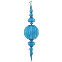 Vickerman 31" Turquoise Matte/Gloss Hanging Finial Ornament