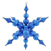 Vickerman 25" Blue Shiny Matte Radical Snowflake Ornament