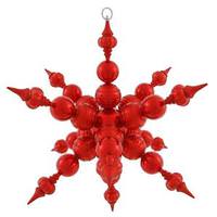 Vickerman 25" Red Shiny/Matte Radical Snowflake Ornament