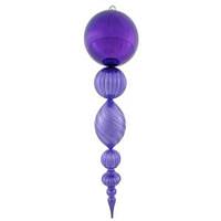 Vickerman 40" Purple Shiny Matte Ball Finial Ornament