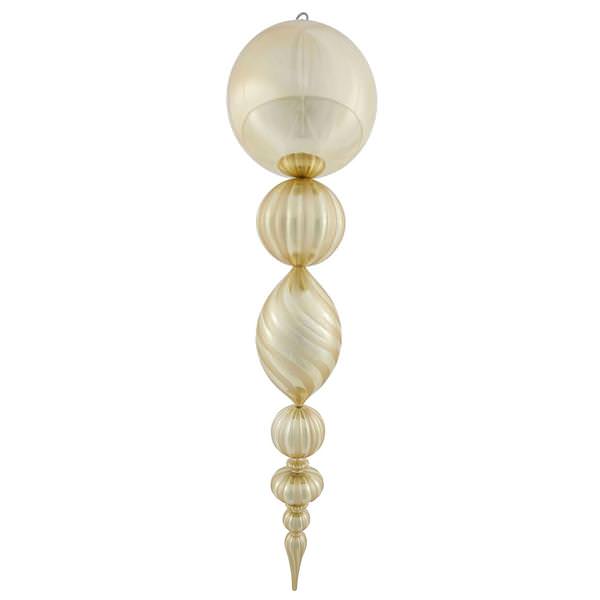 40" Gold Shiny Matte Ball Finial Ornament