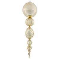 Vickerman 40" Gold Shiny Matte Ball Finial Ornament