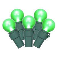 Vickerman 50 Light 16.3' Green Wire Green G15 Satin LED String with 4" Spacing