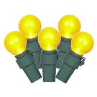 Vickerman 50 Light 16.3' Green Wire Yellow G15 Satin LED String with 4" Spacing
