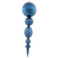 Vickerman 40" Sea Blue Matte/Gloss Hanging Ball Finial Ornament