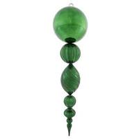Vickerman 40" Emerald Matte/Gloss Hanging Ball Finial Ornament