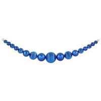 Vickerman 6' Blue Shiny Matte Ball Garland Ornament
