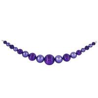 Vickerman 6' Purple Shiny Matte Ball Garland