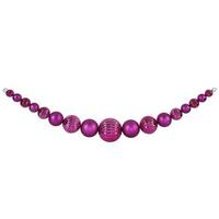 Vickerman 6' Magenta Shiny Matte Ball Garland Ornament