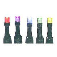 Vickerman 50 Light 12' Green Wire Solar Multi-Color Wide Angle LED String with 3" Spacing