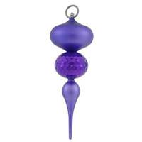 Vickerman 11" Purple Shiny Matte Ball Finial Ornament