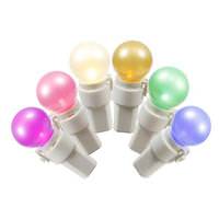 Vickerman 50 Light 16.3' White Wire Pastel Satin G15 Satin LED String with 4" Spacing