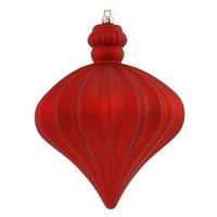 Vickerman 5.5" Red Shiny Matte Onion Ornament