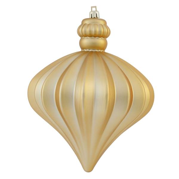 5.5" Gold Shiny Matte Onion Ornament