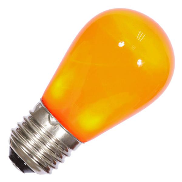 1.3 watt 130 volt S14 Medium Screw Base Orange Ceramic LED