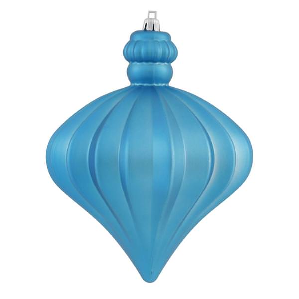 5.5" Turquoise Shiny Matte Onion Ornament